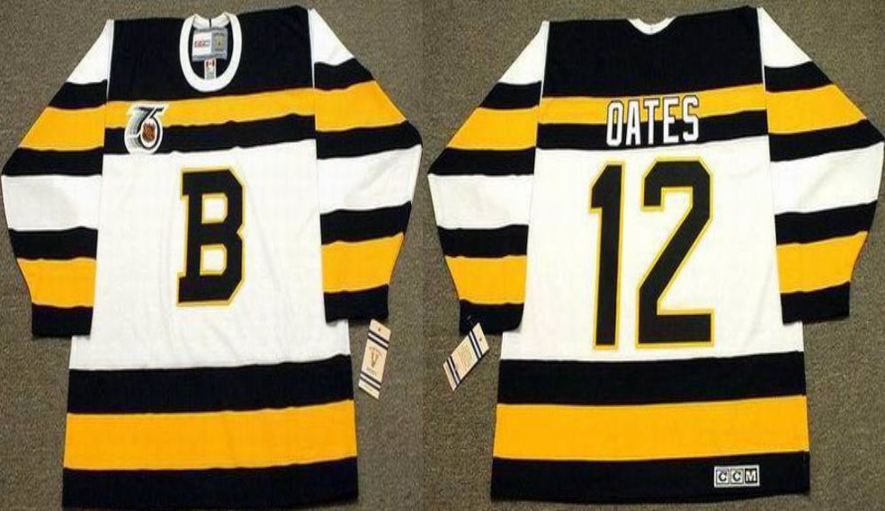 2019 Men Boston Bruins 12 Oates White CCM NHL jerseys1